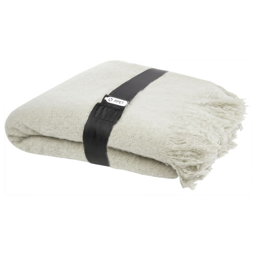 Plaid publicitaire en mohair rPET Ivy Gris clair